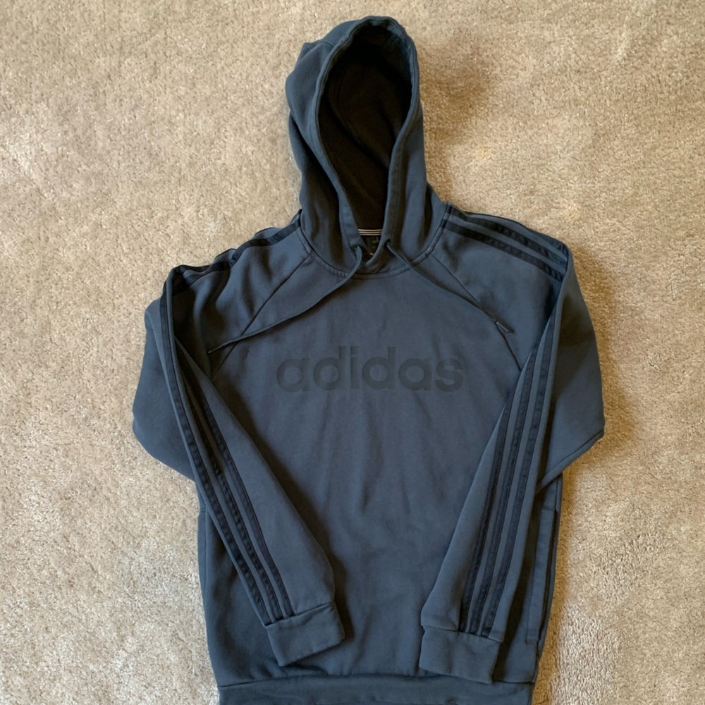 Men’s Adidas Black/Gray Hoodie. Size S.